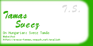 tamas svecz business card